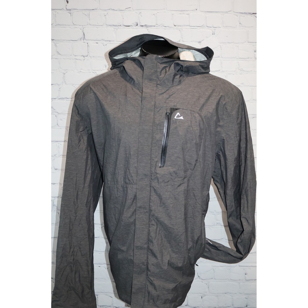 Paradox Rain Jacket Mens XL Gray Hooded Waterproof Windbreaker 843890 Full Zip